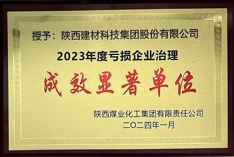 公司榮獲2023年虧損企業(yè)治理成效顯著單位